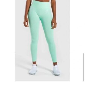 Seamless Green Sports Bra and Leggings Set